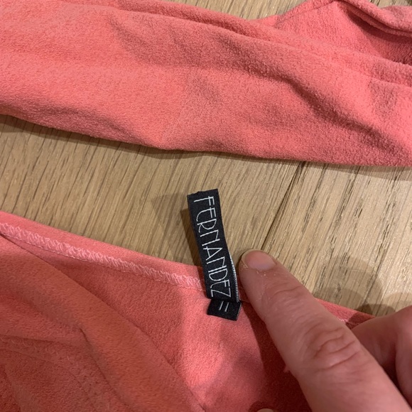 Revolve Marie Louise Bikini Set in Pink & Cream Crepe - Picture 3 of 6